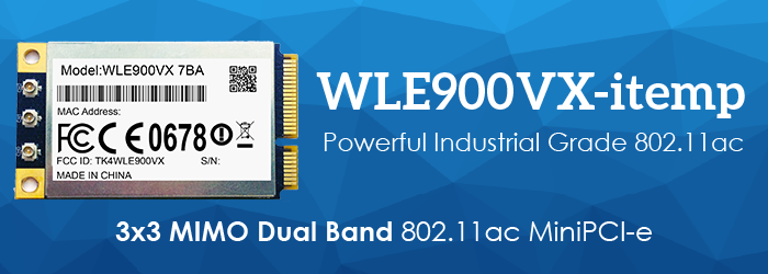 WLE900VX-itemp 3x3 MIMO Dual Band 802.11ac MiniPCI-e Module