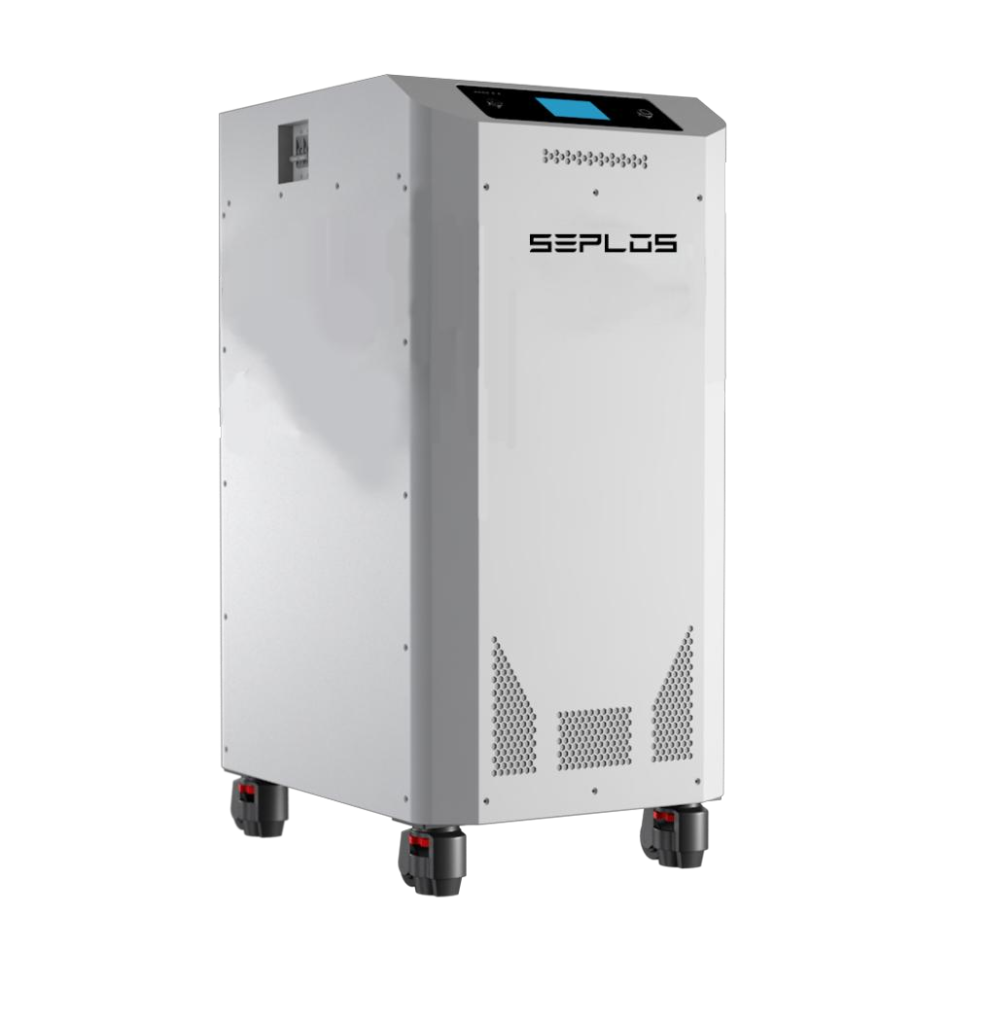 SEPLOS MASON-560L-N – front three-quarter view of the 32 kWh battery cabinet
