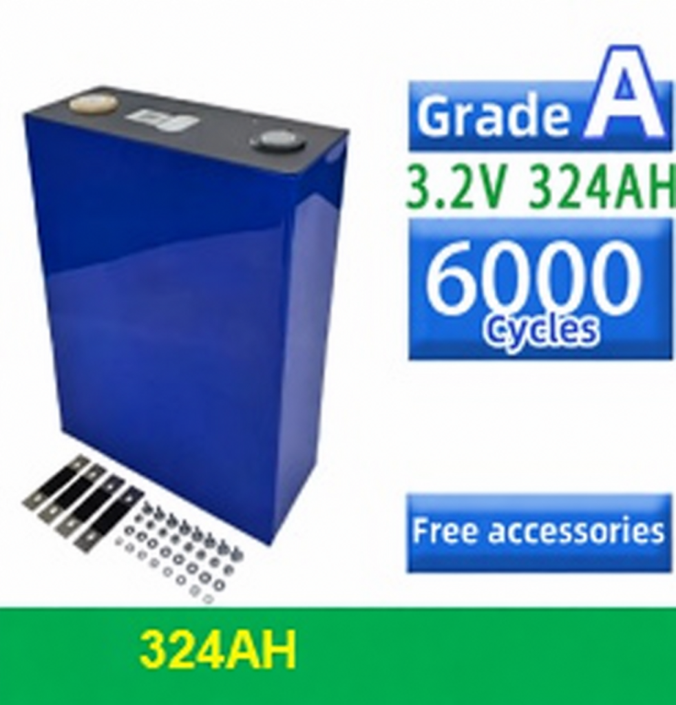 AVEPOWER 3.2 V 324 Ah LiFePO4 cell with connection accessories